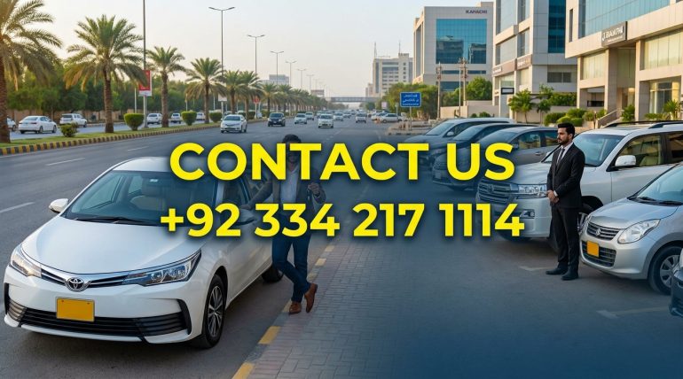 Rent a car near Shahrah Faisal Karachi