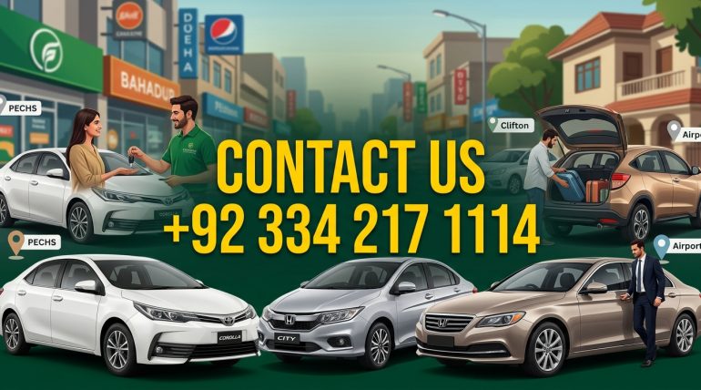 Rent a car near Bahadurabad Karachi