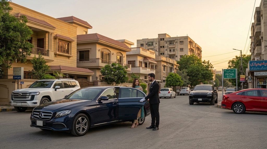 Car rental near Tariq Road and PECHS Karachi