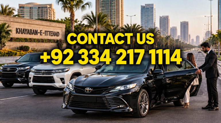 Rent a Car Near Khayaban-e-Ittehad Karachi by Evergreen Automotive